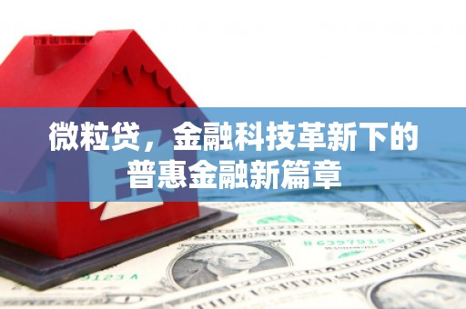礁溪微粒贷，金融科技革新下的普惠金融新篇章